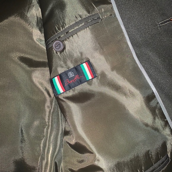 Bonellin Brown Two Piece Men’s Suit Sz 44R - Picture 11 of 14